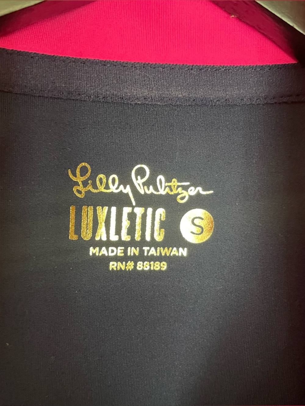 Lilly Pulitzer Luxletic Tennison Jacket Womens Small Navy Blue Pink UPF 50+ EUC - Picture 7 of 11